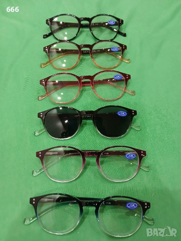 Очила за четене +1.50 комплект от 6 броя , против синя светлина, снимка 1