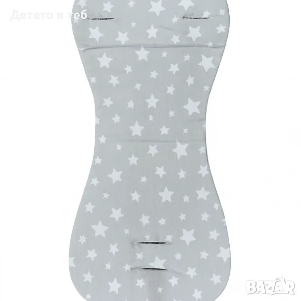 Подложка за столче за кола 0-13 кг, сиви звезди, снимка 1