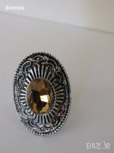  Елегантен пръстен с камък, нов, снимка 1