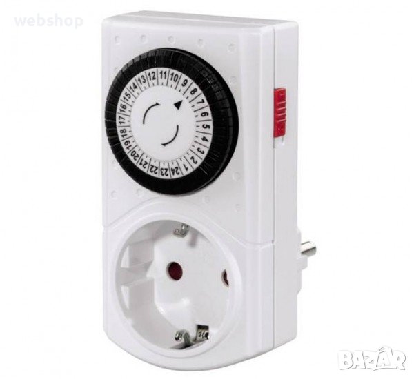 Мрежови механичен таймер HAMA , реле за време, 220V, 16A, 3680W, снимка 1