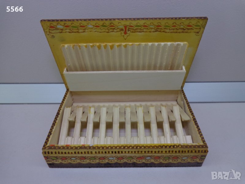Стара дървена кутия за цигари – табакера, снимка 1