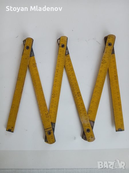 Строителен метър дървен , снимка 1