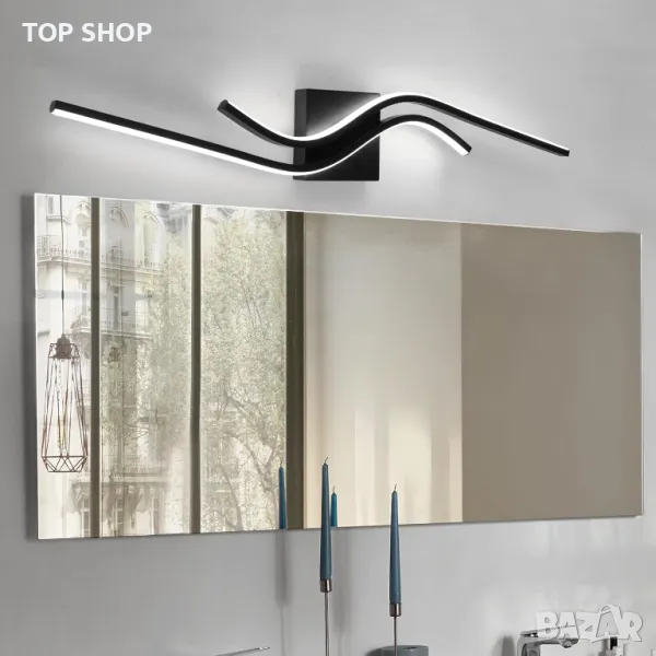 EIDISUNY LED стенна лампа, вътрешна модерна креативна, 80 см 26 W (студена бяла светлина), снимка 1