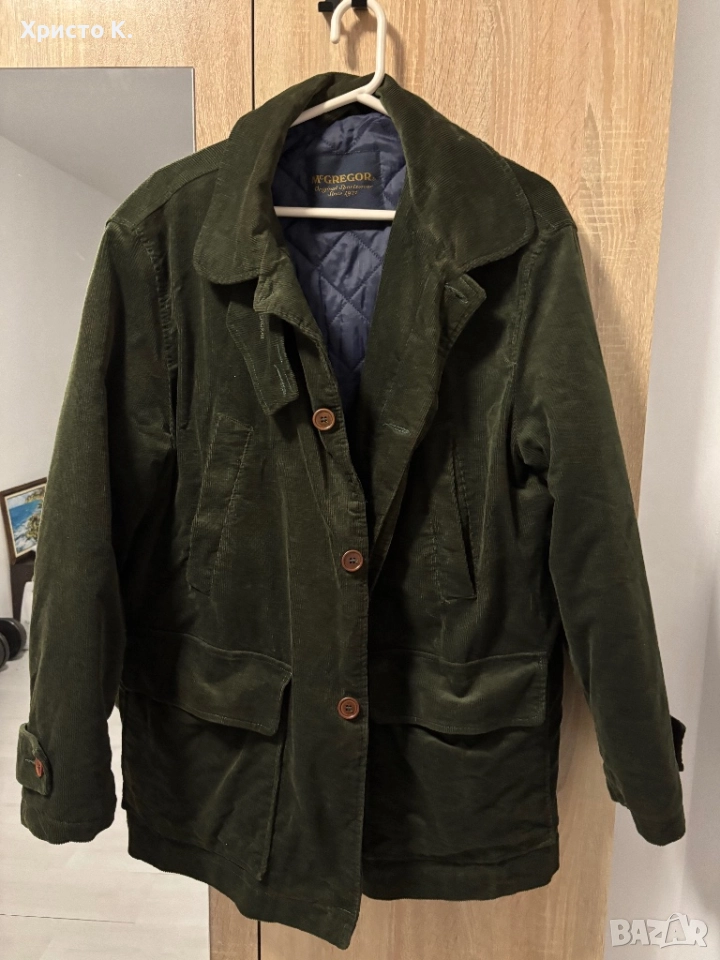 Vintage яке McGregor от зелено рипсено кадифе, снимка 1