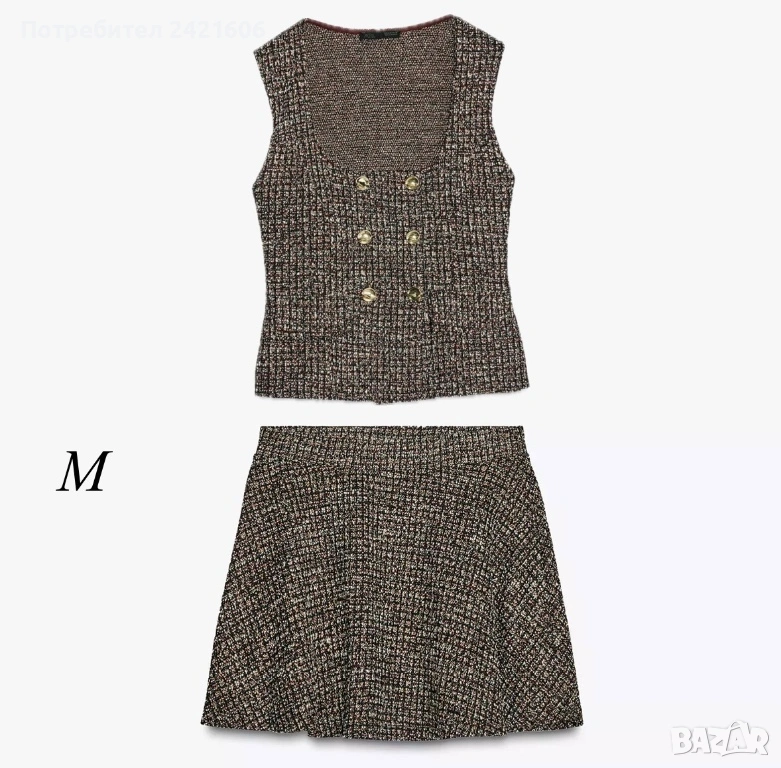 Нови комплект ZARA от букле отговарят на S, снимка 1