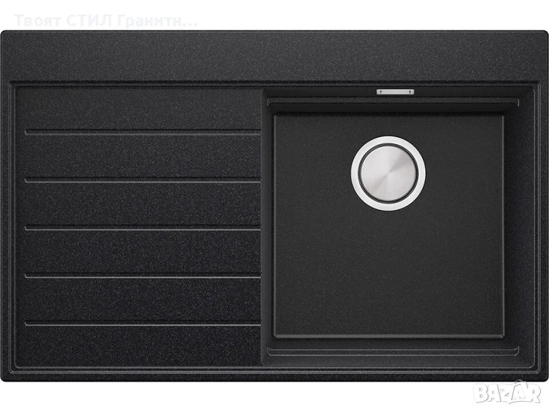 Графит гранитна кухненска мивка Сидни 780-45 Ergo Multilevel 780х500, снимка 1