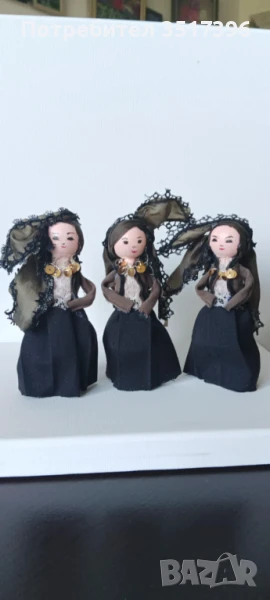 Кукла сувенир - ръчно изработена дървена кукла с национална носия  - "Панагюрка" , снимка 1