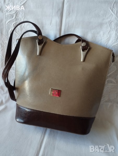 ЗА ЦЕНИТЕЛИ Естествена кожа италианска дамска чанта, снимка 1