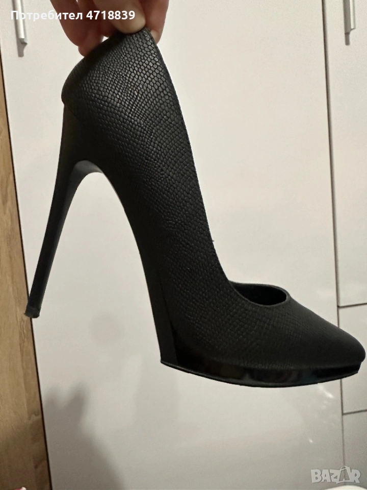 Черни обувки на ток, снимка 1