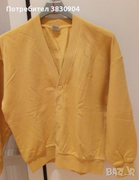 Жилетка Benetton size XL, 100% памук, жълт цвят, снимка 1