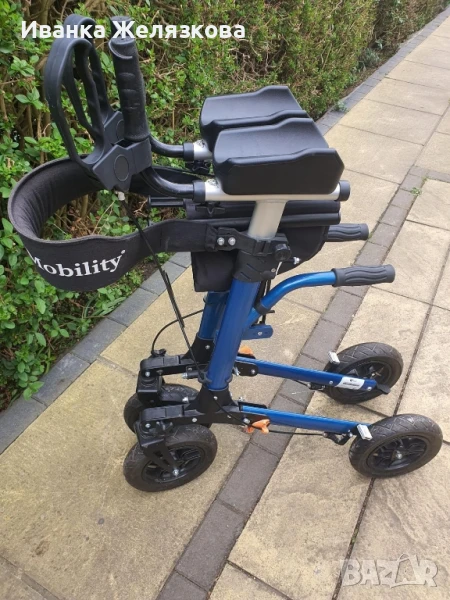 Ролаторна количка за трудноподвижни хора  с регулиращи лакътници. Сгъваема., снимка 1