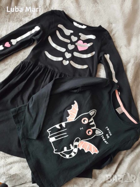 Сет детска рокля и блузка за Хелоуин / Halloween, снимка 1