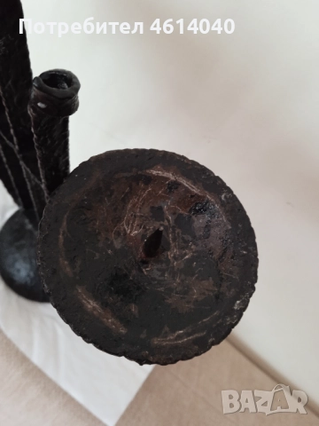 Свещник кован 27 см , снимка 4 - Други - 52586134