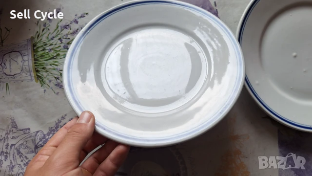 ✅БЪЛГАРСКИ ПОРЦЕЛАНОВИ ПЛИТКИ ЧИНИИ - 1962 г. 2 броя❗, снимка 2 - Чинии - 51102964