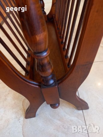 Ретро дървена етажерка за вестници уникат , снимка 6 - Етажерки - 38346981