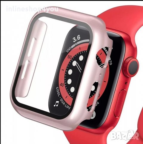 Матов Кейс + Стъклен Протектор за Apple Watch 6 SE 5 4 40mm 44mm 3D 5D, снимка 2 - Аксесоари за Apple - 35090453
