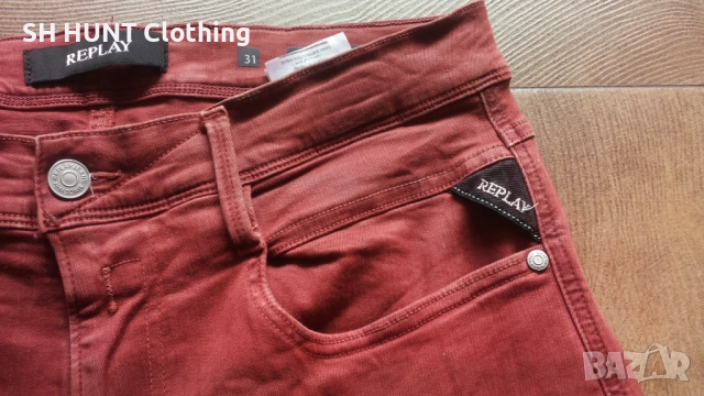 REPLAY M914Y.000.8366197 HYPERFLEX SLIM FIT JEANS размер 31/34 еластични дънки 15-65, снимка 9 - Дънки - 52886547