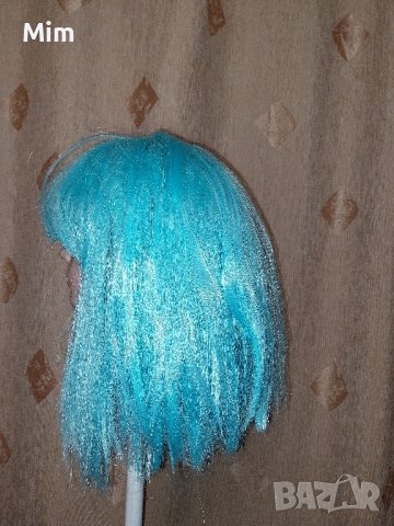 Електриково синя перука от изкуствен косъм за парти , снимка 6 - Аксесоари за коса - 42859050