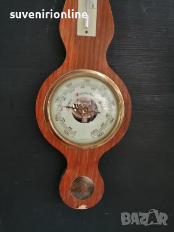 Дървен термометър/барометър за стена, снимка 2 - Декорация за дома - 40192109