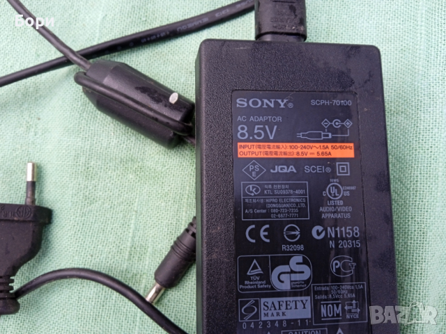 SONY PS2 8.5V Захранване/Адаптор, снимка 5 - Аксесоари - 36424155