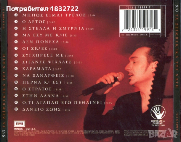 Гръцка  музика - Дискография Notis Stakianakis 1.91 Gb 410 песни, снимка 16 - CD дискове - 51698010