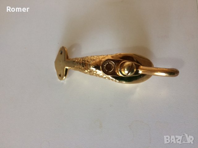Стара позлатена закачалка делфин LAN-BAR Dolphin Range, снимка 6 - Антикварни и старинни предмети - 33840861