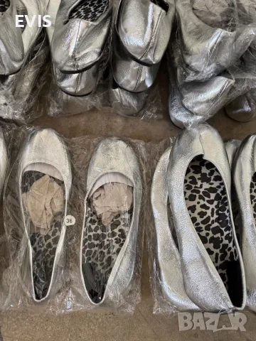 Сребристи дамски балеринки – нови, размер-37-42