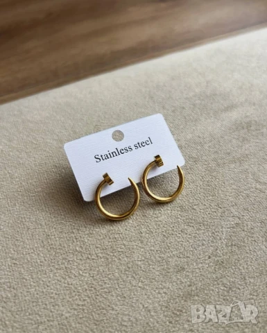 обеци от стомана , снимка 5 - Обеци - 51052832