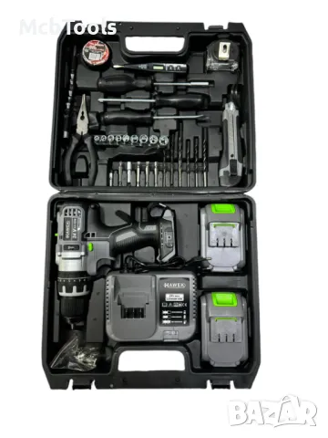 Акумулаторен ударен винтоверт 24V 4.0Ah с инструменти HAWEK, снимка 2 - Винтоверти - 47592411