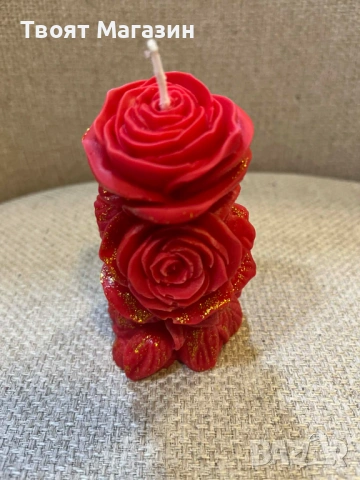 Подарък за 8-ми март: Кутия със соева свещ Рози и магнит "Ръчна изработка", снимка 16 - Подаръци за жени - 53121670