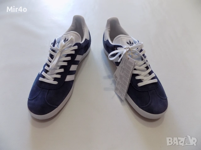 нови кецове adidas gazelle сникърси маратонки обувки мъжки дамски сини оригинални велурени номер 42, снимка 6 - Кецове - 44168294