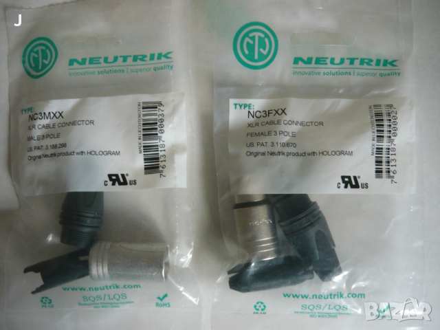 Neutrik XLR конектори - NC3MXX, NC3FXX и NC3MFRC, снимка 5 - Други - 44508931