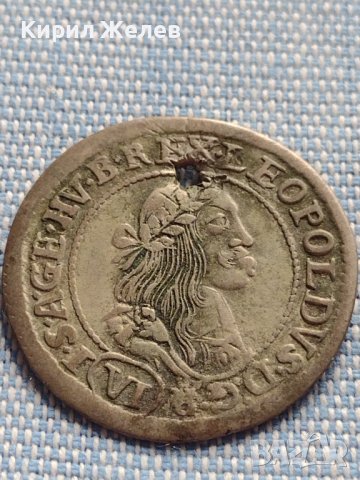 Сребърна монета 6 кройцера 1671г. Леополд първи Кремниц Унгария 13665, снимка 2 - Нумизматика и бонистика - 42899810