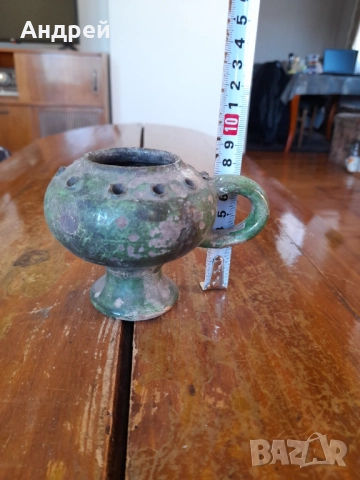 Старо Керамично кандило, снимка 3 - Други ценни предмети - 52828860