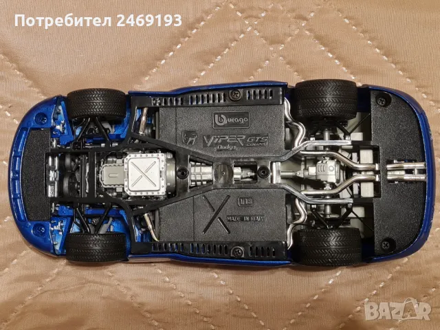 Метална количка Dodge Viper 1/18, снимка 6 - Колекции - 48777474