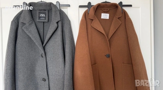 сиво палто ZARA , снимка 3 - Палта, манта - 53203678