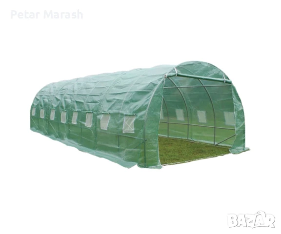 Тунелна оранжерия 800x300x200cm с 2 Врати и 16 прозореца, снимка 1