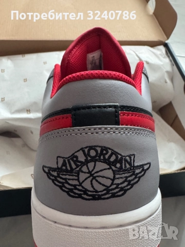 Air Jordan 1 low Red Cement, снимка 4 - Маратонки - 52169691
