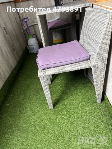 Маса за тераса или градина с два стола, снимка 2 - Други - 54165743