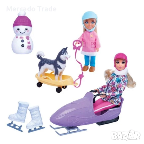 Кукла Бети скиор и дете, Аксесоари и шейна