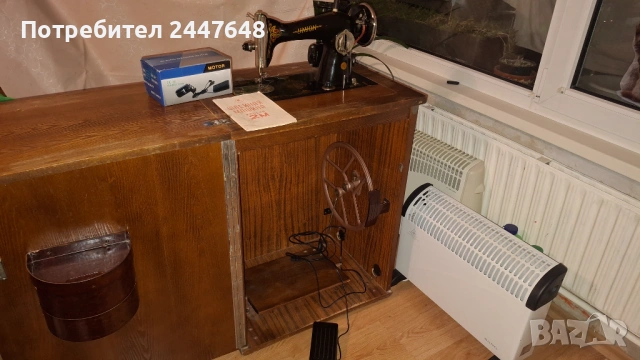 Шевна машина Union в шкаф, крачна и с мотор, снимка 5 - Антикварни и старинни предмети - 53324140