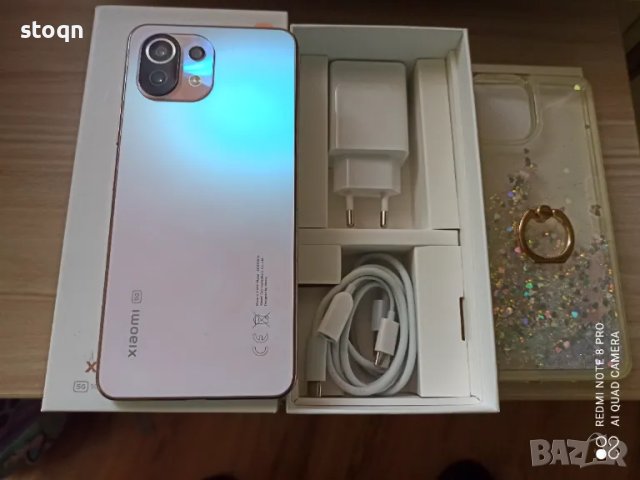 Телефон Xiaomi 11 Lite 128gb pink, снимка 3 - Xiaomi - 49602960