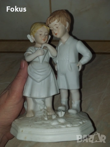 Страхотна красива статуетка момче и момиче, снимка 5 - Антикварни и старинни предмети - 53356150
