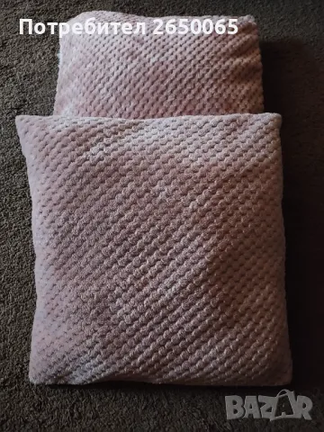 Нови розови възглавници плюш лукс 47/47см., снимка 2 - Други - 47913860