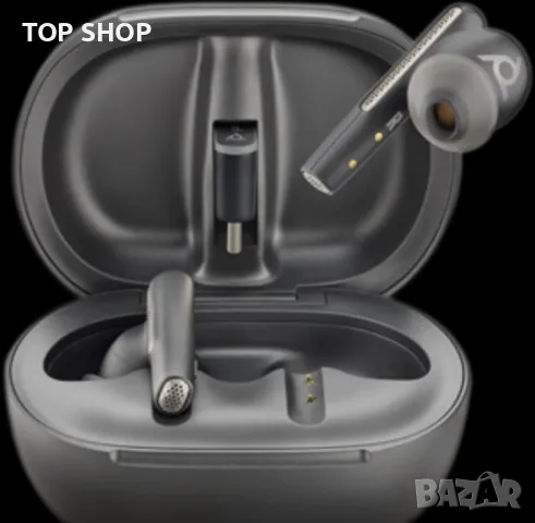 Слушалки Poly Voyager Free 60+ UC, Bluetooth, In-Ear, USB-C, Тouch case, Черни, снимка 5 - Слушалки и портативни колонки - 48752571