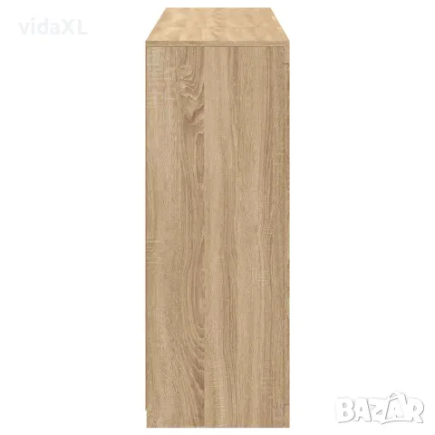 vidaXL Сайдборди с LED осветление, 3 бр, дъб сонома, инженерно дърво, снимка 9 - Бюфети - 56146786