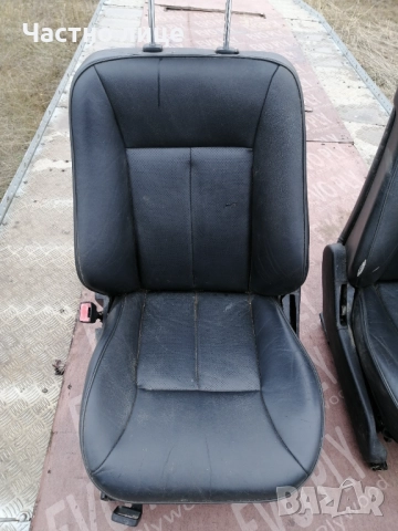 Черен кожен салон Мерцедес w210 седан, снимка 3 - Части - 51994676