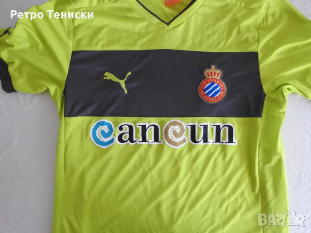 Тениска Espanyol — Гостуващ PUMA — Мъже размер S Зелено (сезон 2012), снимка 3 - Тениски - 56312892