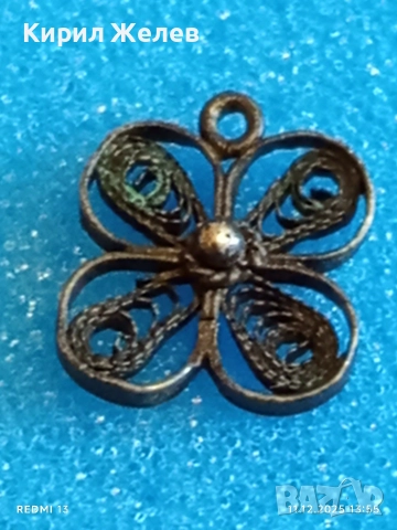 Винтидж висулка филигранна изработка майсторска ръчна изработка 44061, снимка 3 - Колиета, медальони, синджири - 52735348