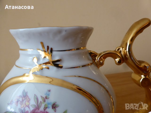 Чешка порцеланова каничка за минерална вода Карлови Вари 1978 г, снимка 3 - Антикварни и старинни предмети - 44424176